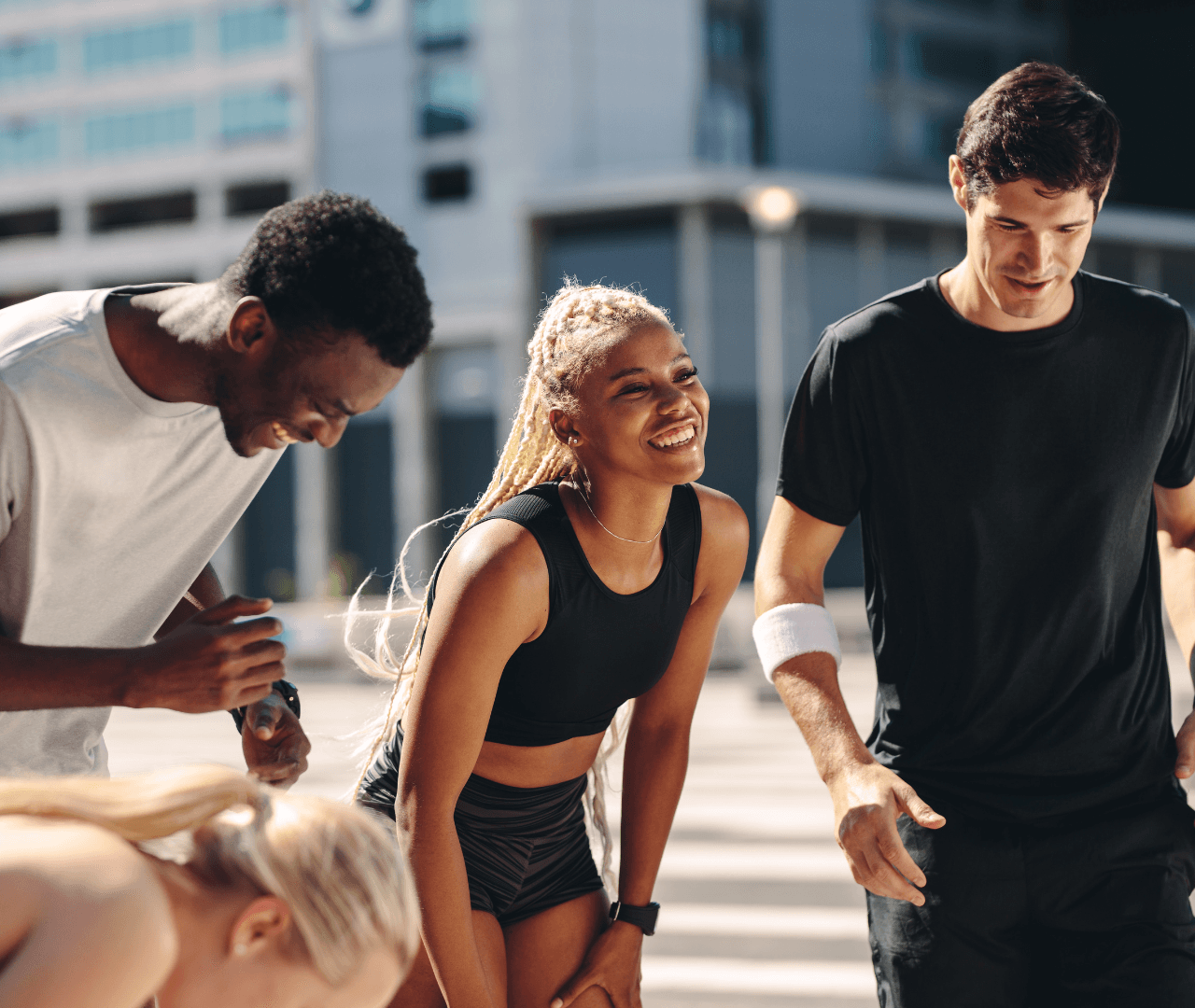 Community people laughing